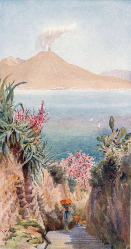 Posillipo. The Bay of Napoli fra (farge litho) av William Wiehe Collins