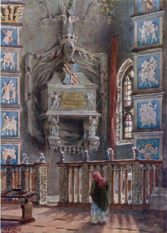 Rimini. Isottas grav i katedralen (farge litho) av William Wiehe Collins