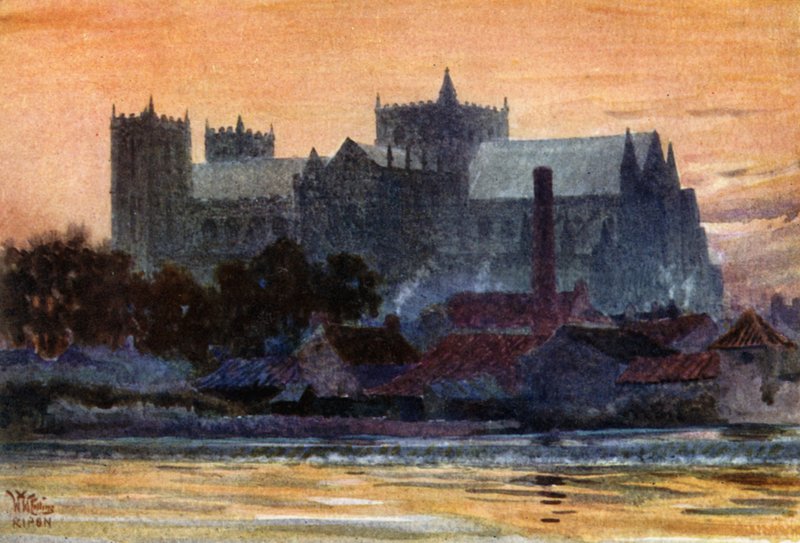 Ripon, katedralen (farge litho) av William Wiehe Collins