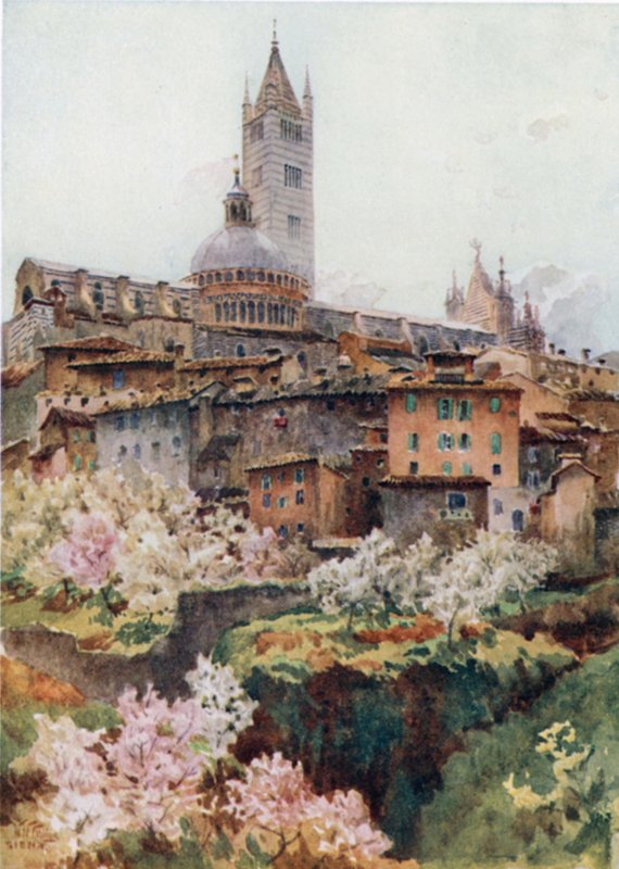 Siena. Katedralen (farge litho) av William Wiehe Collins