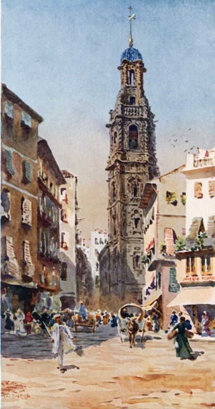 Valencia, San Pablo (farge litho) av William Wiehe Collins