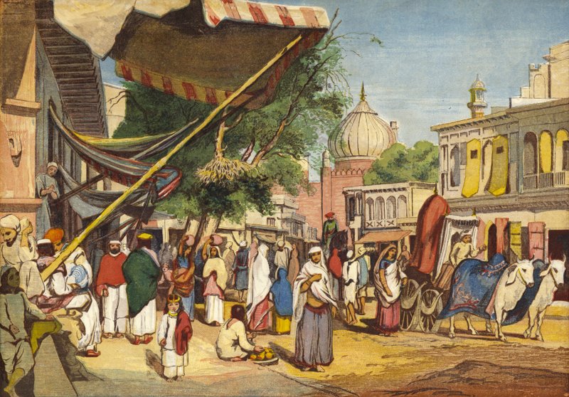 Gate på baksiden av Jama Masjid, Delhi, India av William after Carpenter