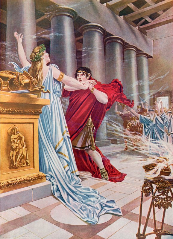 Norma, akt II scene x av William de Leftwich Dodge