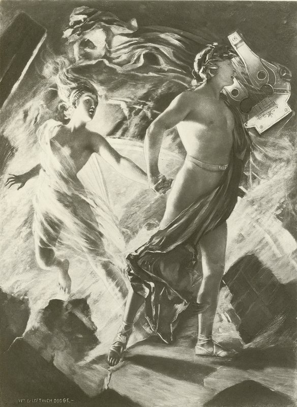 Orfeus og Eurydike, akt IV scene i (gravyr) av William de Leftwich Dodge