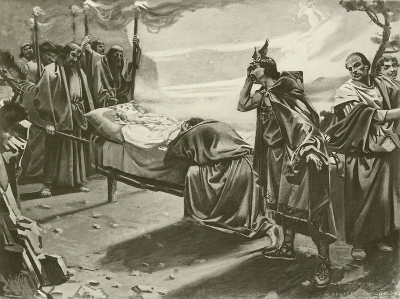 Tannhauser, akt III siste scene (gravyr) av William de Leftwich Dodge