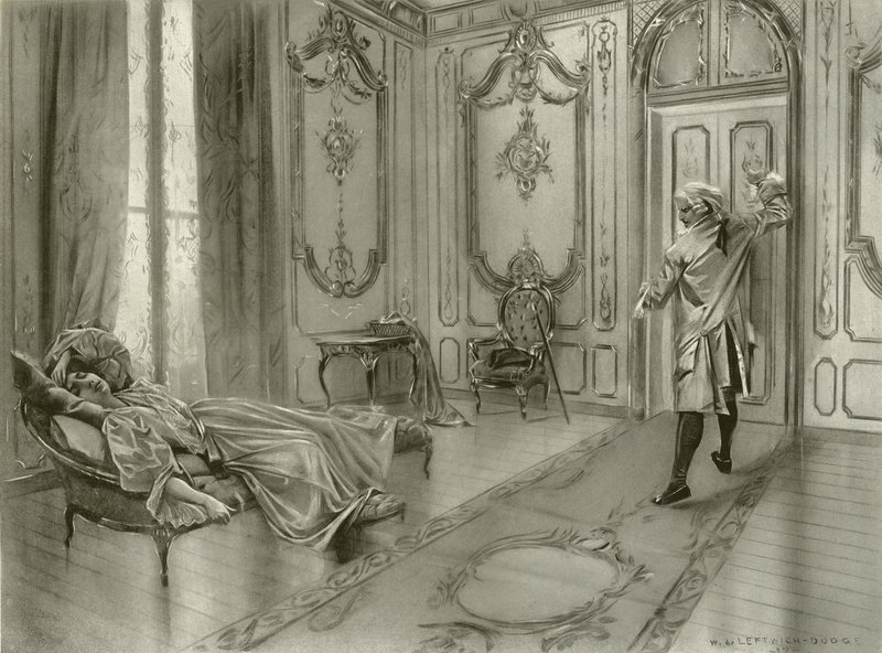 Figaros ekteskap, akt I scene ix (gravyr) av William de Leftwich Dodge