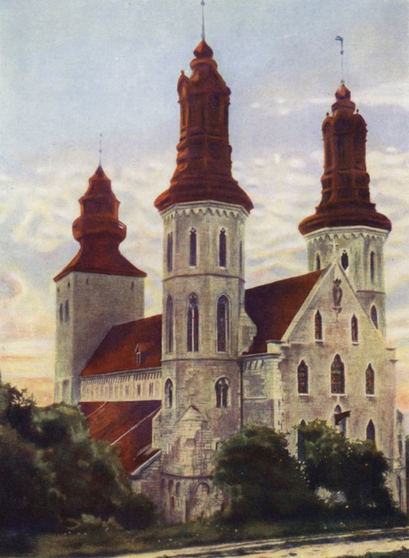 Visby domkirke, på øya Gothland av after A. Langfier