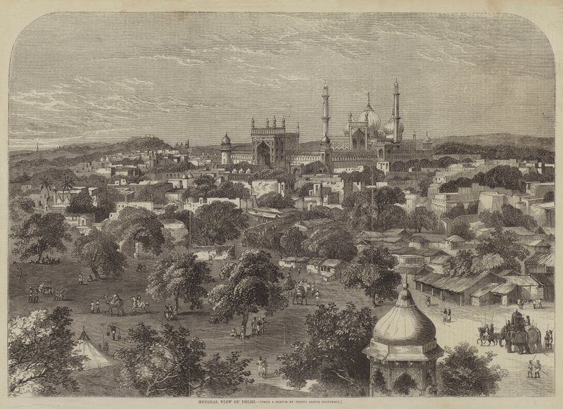 Generell utsikt over Delhi av after A. Soltykoff