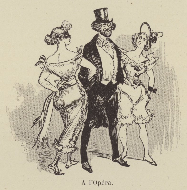A l Opera av after Albert Robida