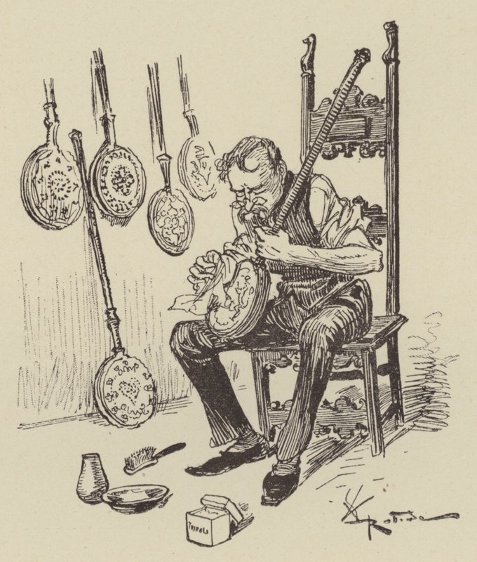 Bed pans  av after Albert Robida