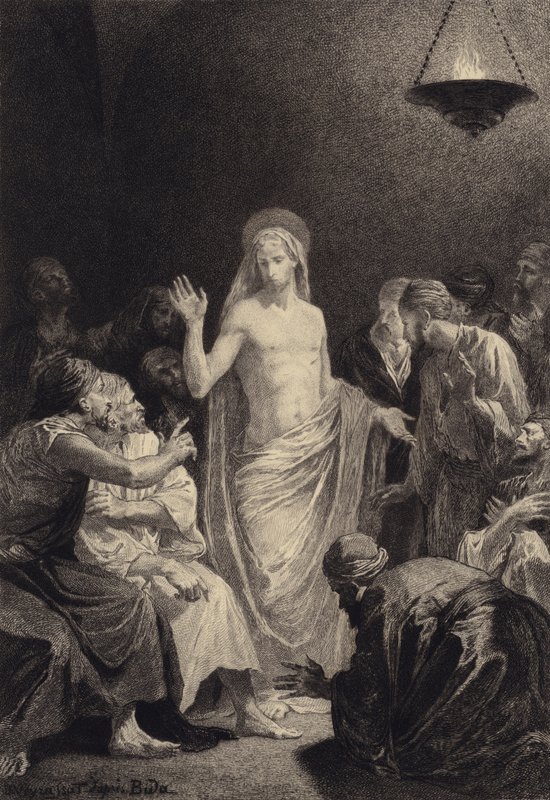 Jesus viser seg for disiplene av after Albert Robida