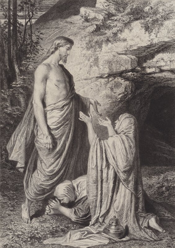 Jesus viser seg for kvinnene av after Albert Robida