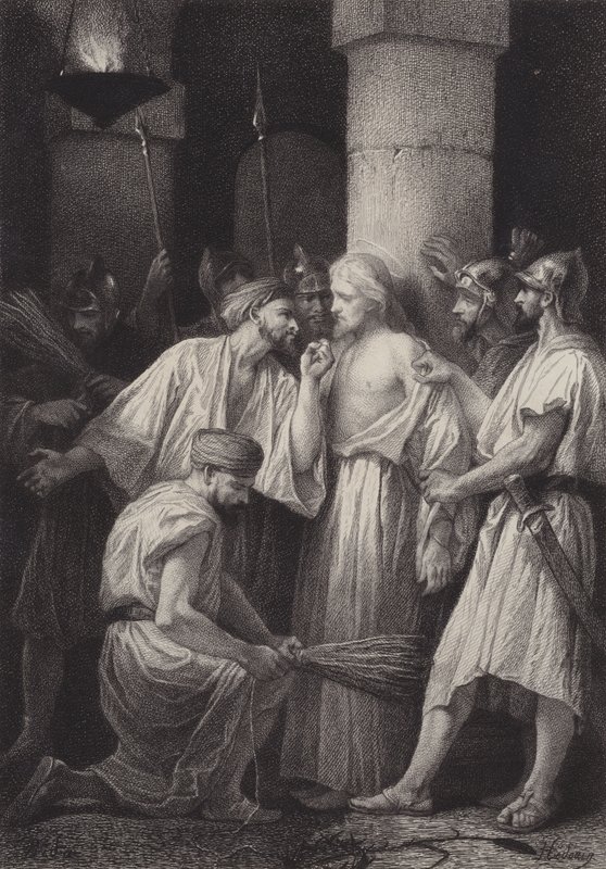 Jesus leverte til soldatene av after Albert Robida