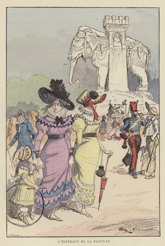 Bastillens elefant av after Albert Robida