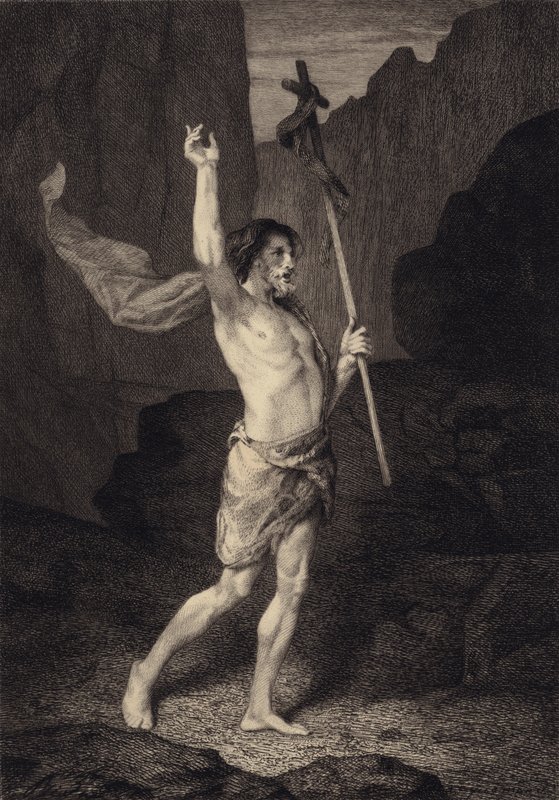 Johannes i ørkenen av after Albert Robida