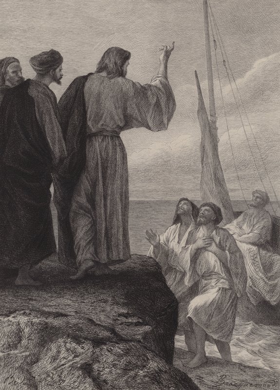 Jakobs og Johannes kall av after Albert Robida