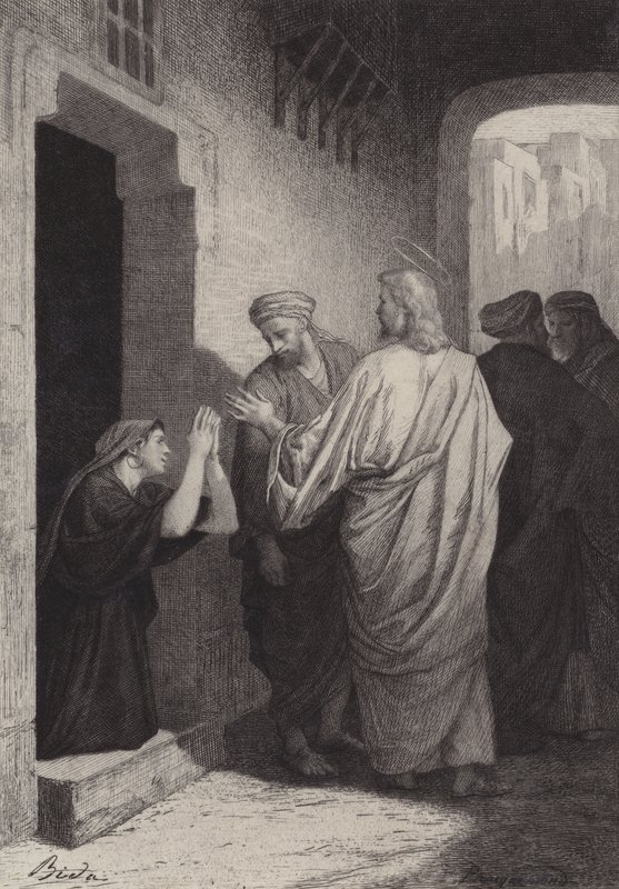 Kanaans kvinne av after Albert Robida