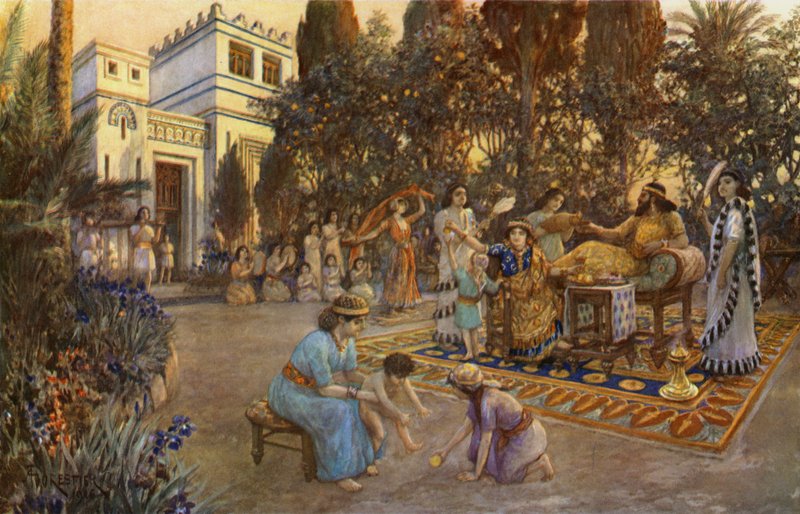 Husliv i det gamle Babylon av after Amedee Forestier