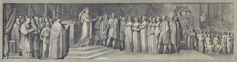 Kroningen av Napoleon som konge av Italia i katedralen i Milano, 23. mai 1805 av after Andrea Appiani the Elder