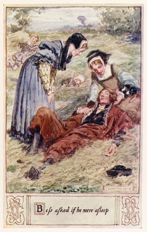 Bess spurte om han sov av after Charles Edmund Brock