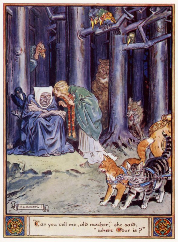 Kan du si meg, gamle mor, sa hun, hvor er Odur? av after Charles Edmund Brock