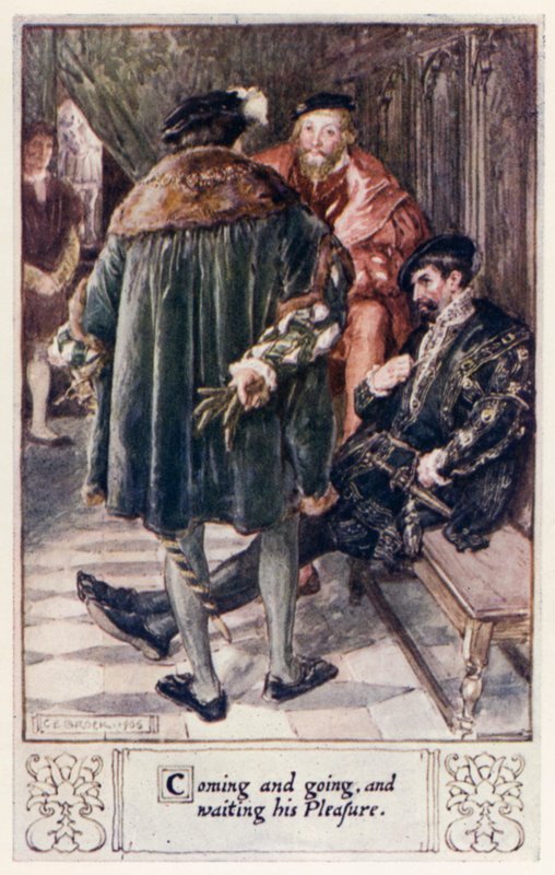 Kommer og går, og venter på hans glede av after Charles Edmund Brock