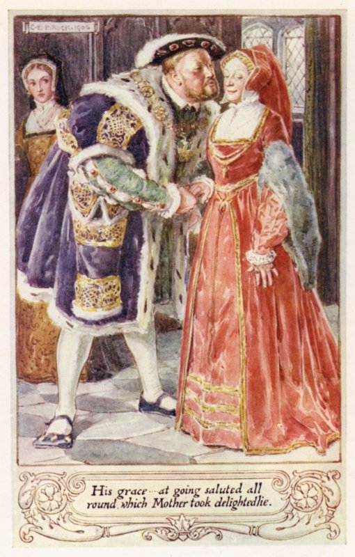 Hans nåde, ved å gå, hilste hele veien, noe mor tok med glede av after Charles Edmund Brock