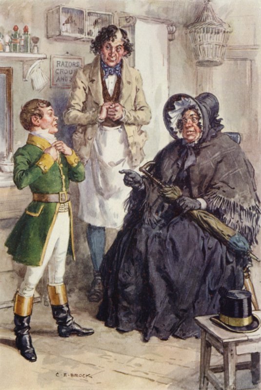 Illustrasjon for Martin Chuzzlewit av after Charles Edmund Brock