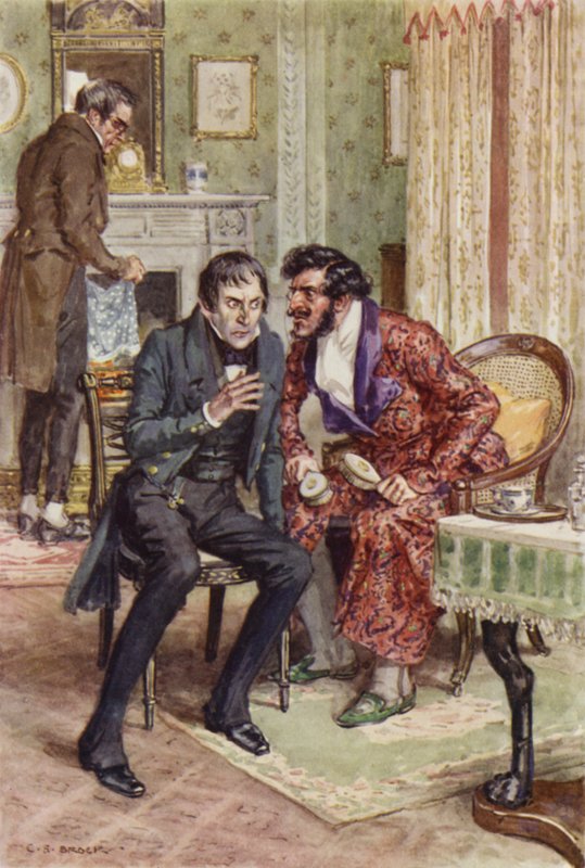 Illustrasjon for Martin Chuzzlewit av after Charles Edmund Brock