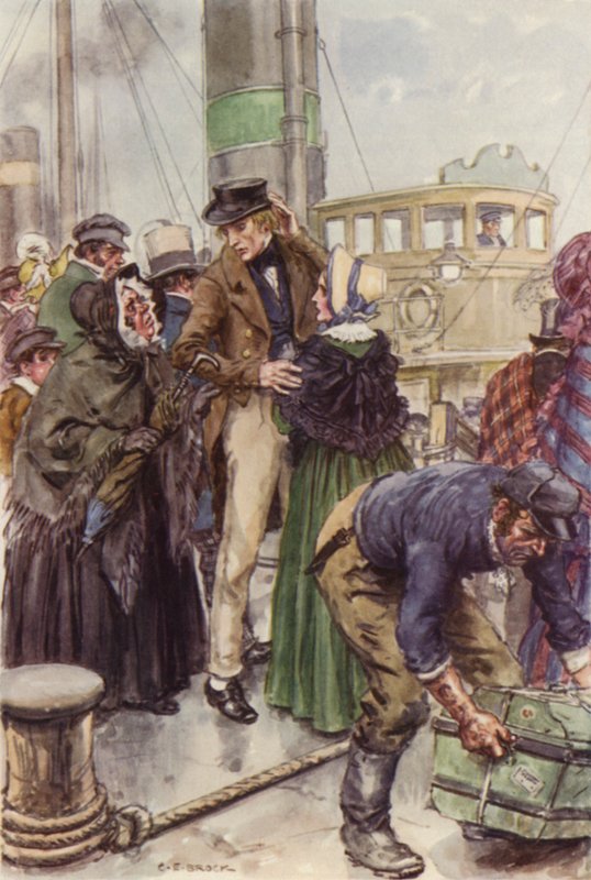 Illustrasjon for Martin Chuzzlewit av after Charles Edmund Brock
