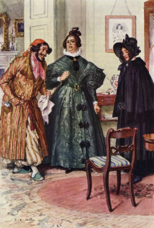 Illustrasjon for Nicholas Nickleby av after Charles Edmund Brock