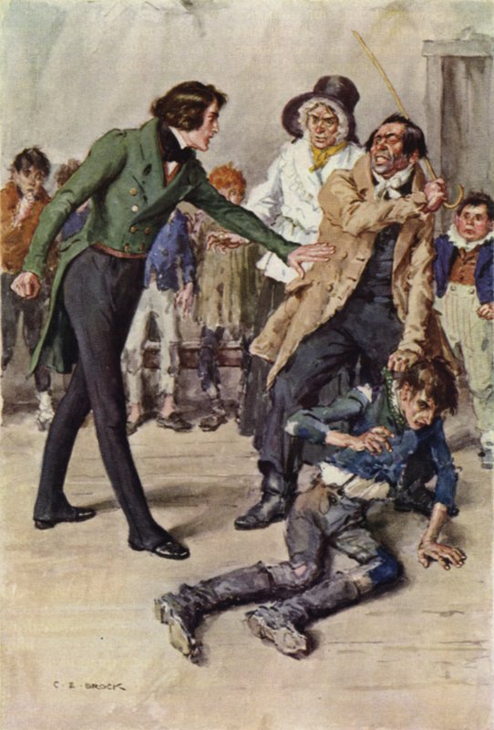 Illustrasjon for Nicholas Nickleby av after Charles Edmund Brock