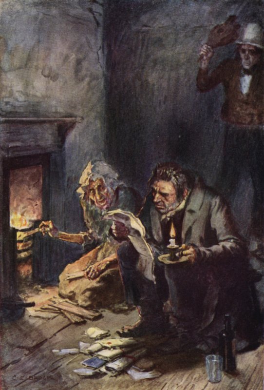 Illustrasjon for Nicholas Nickleby av after Charles Edmund Brock