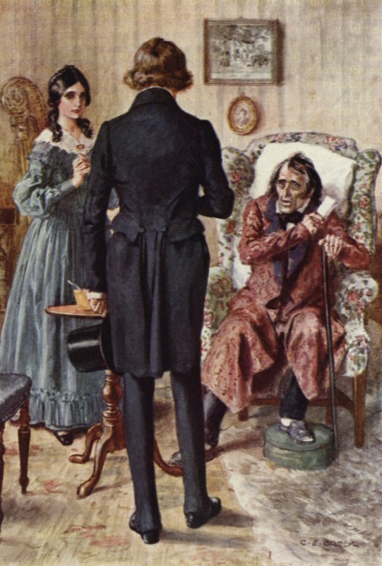 Illustrasjon for Nicholas Nickleby av after Charles Edmund Brock
