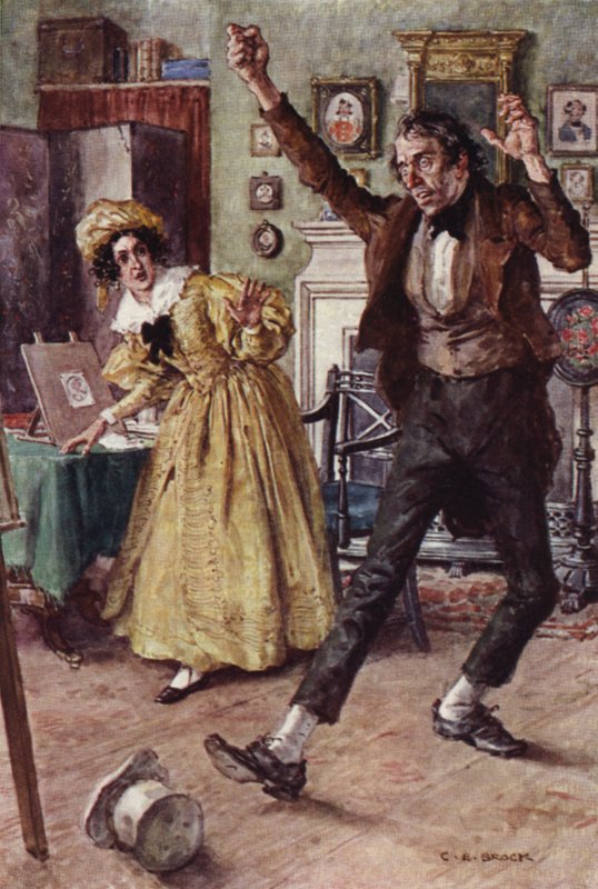 Illustrasjon for Nicholas Nickleby av after Charles Edmund Brock
