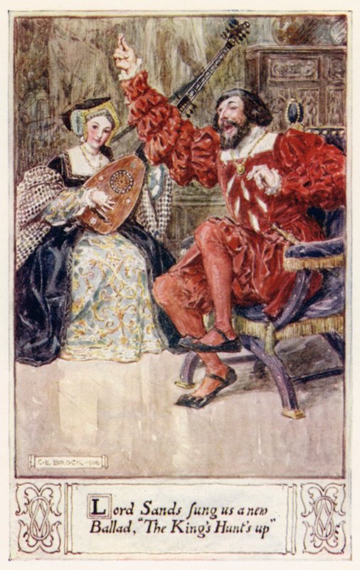 Lord Sands sang en ny ballade for oss, The Kings Hunts up av after Charles Edmund Brock