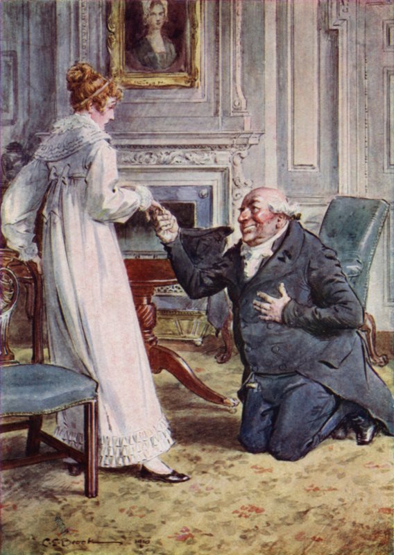 Si ja, Becky, fortsatte Sir Pitt? av after Charles Edmund Brock