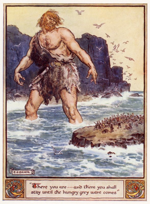 Der er du, og der skal du bli til den sultne grå bølgen kommer av after Charles Edmund Brock