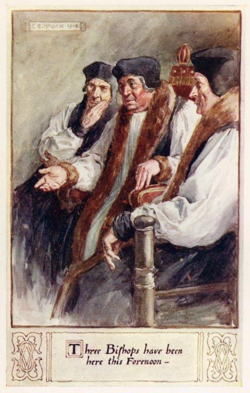 Tre biskoper har vært her denne formiddagen av after Charles Edmund Brock