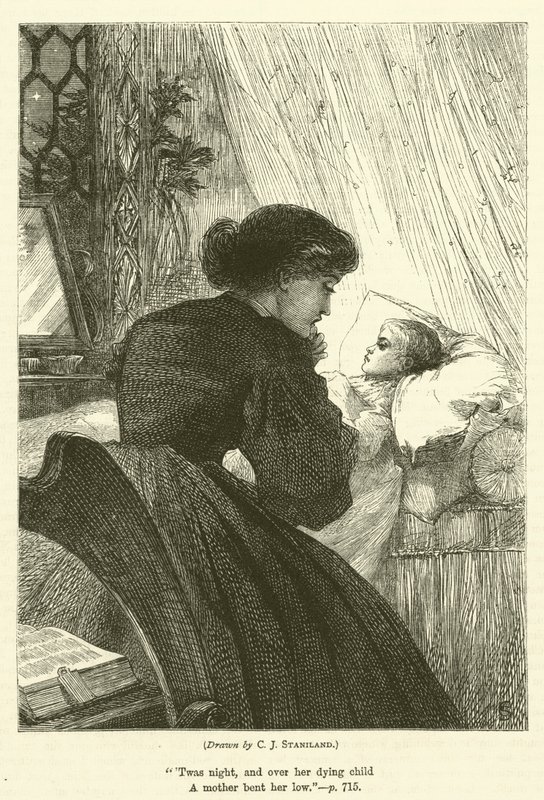 Det døende barnet av after Charles J. Staniland