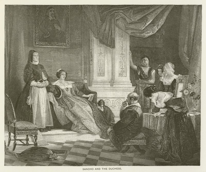 Sancho og hertuginnen av after Charles Robert Leslie