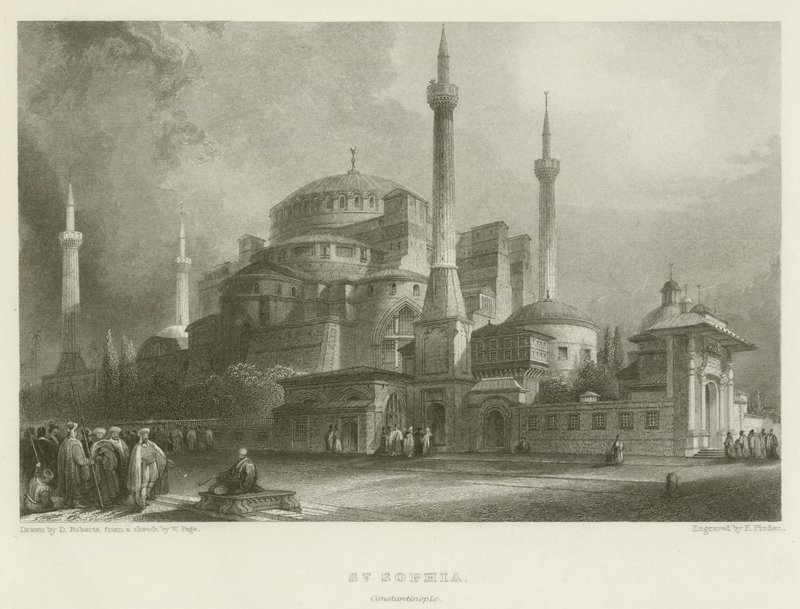 St Sophia, Konstantinopel av after David Roberts