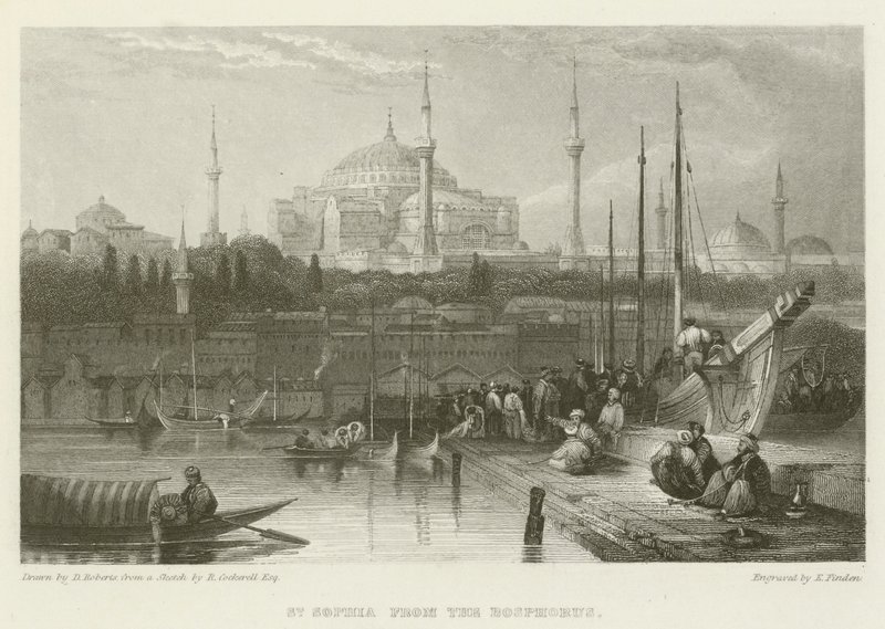 St Sophia from the Bosphorus  av after David Roberts