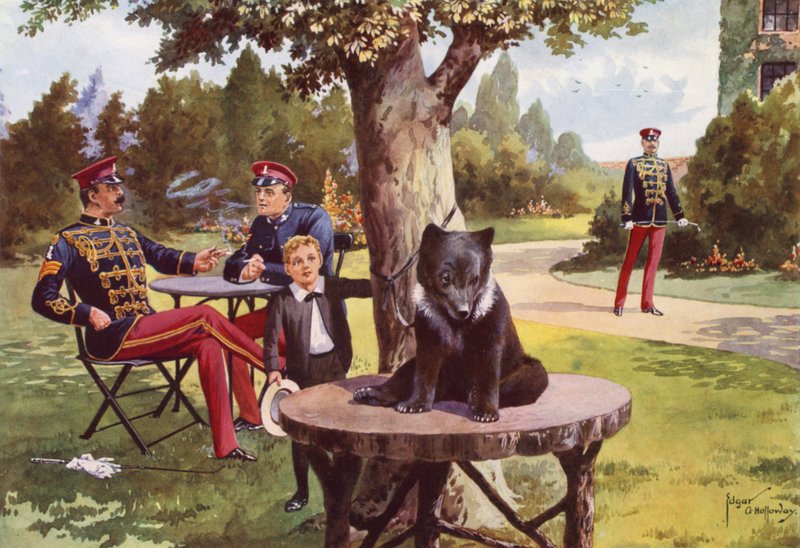 Teddy, kjæledyrsbjørnen til de 11. husarene av after Edgar Alfred Holloway