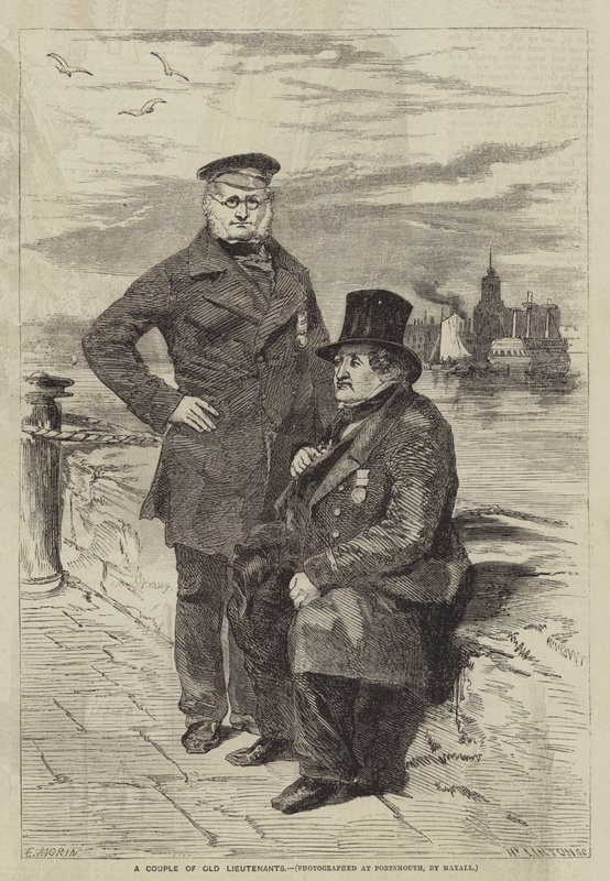 Et par gamle løytnanter av after Edmond Morin