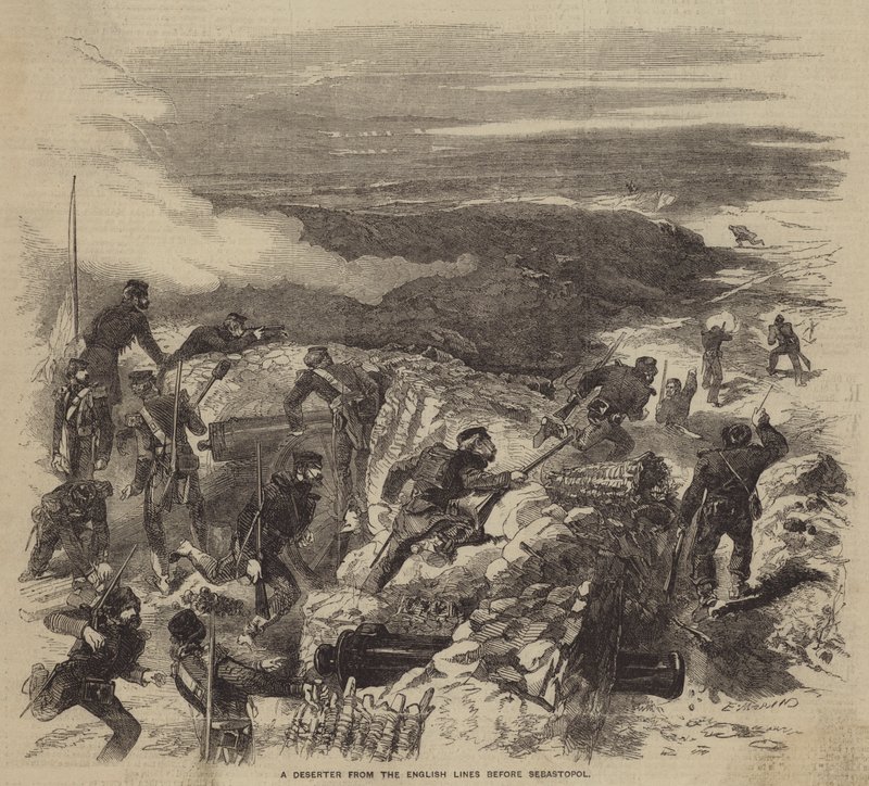 En desertør fra de engelske linjene før Sebastopol av after Edmond Morin