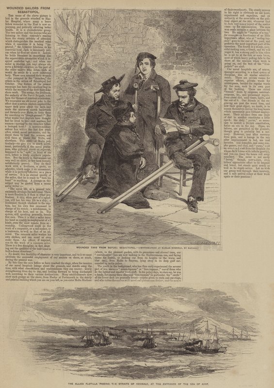 Sårede sjømenn fra Sebastopol av after Edmond Morin