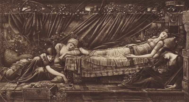 Tornerose av after Edward Coley Burne Jones