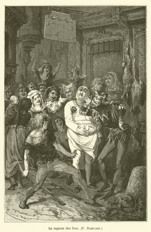 Dårenes visdom, F Rabelais av after Emile Antoine Bayard