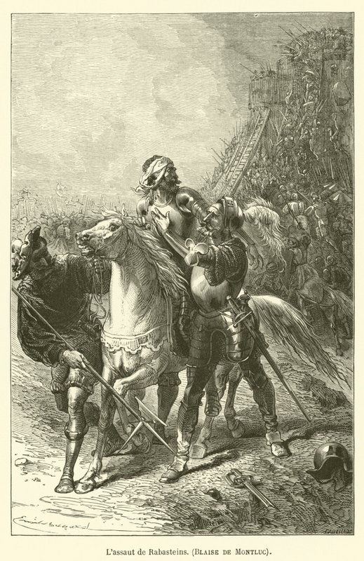 Lassaut de Rabasteins, Blaise de Montluc av after Emile Antoine Bayard